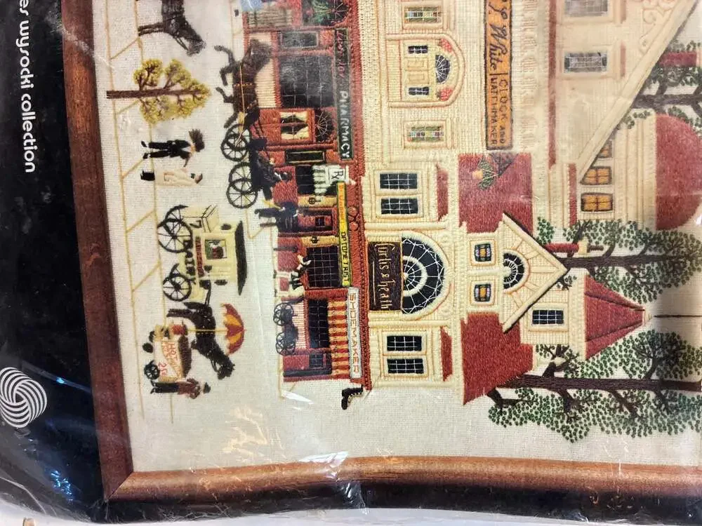 Dimensions Victorian Street Crewel Needlepoint Kit 1177, Charles Wysocki Collect